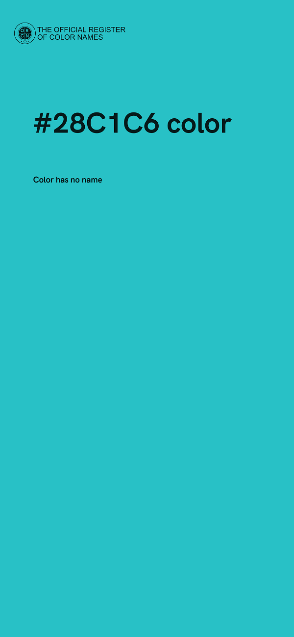 #28C1C6 color image