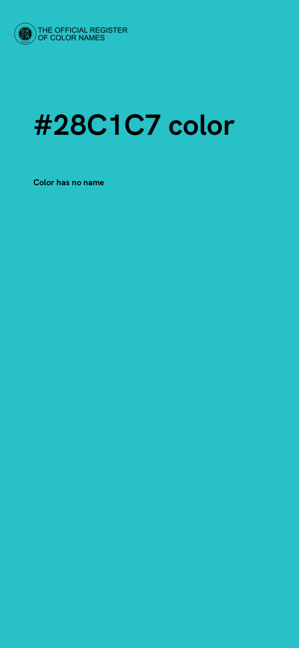 #28C1C7 color image