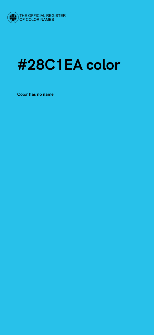 #28C1EA color image