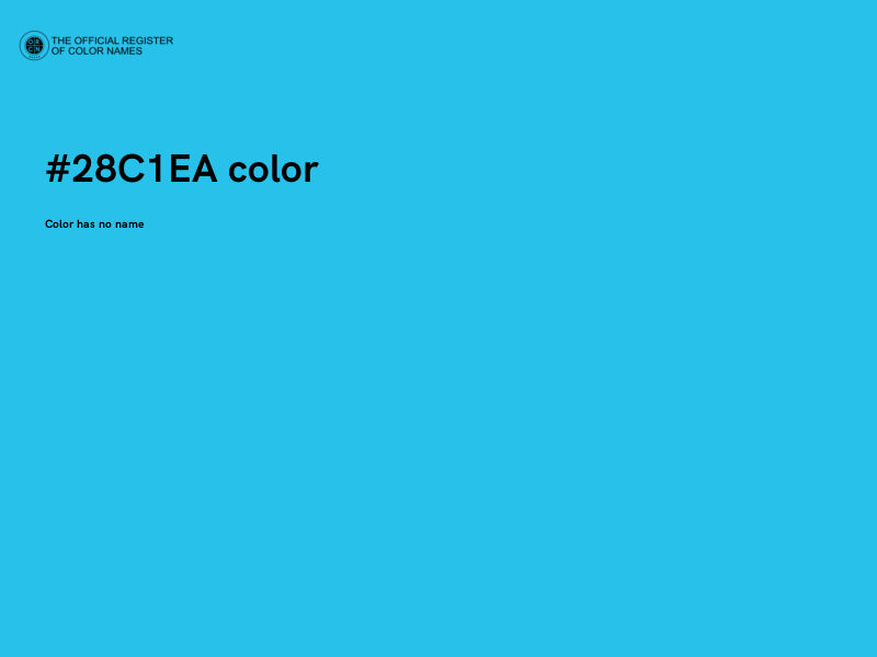 #28C1EA color image