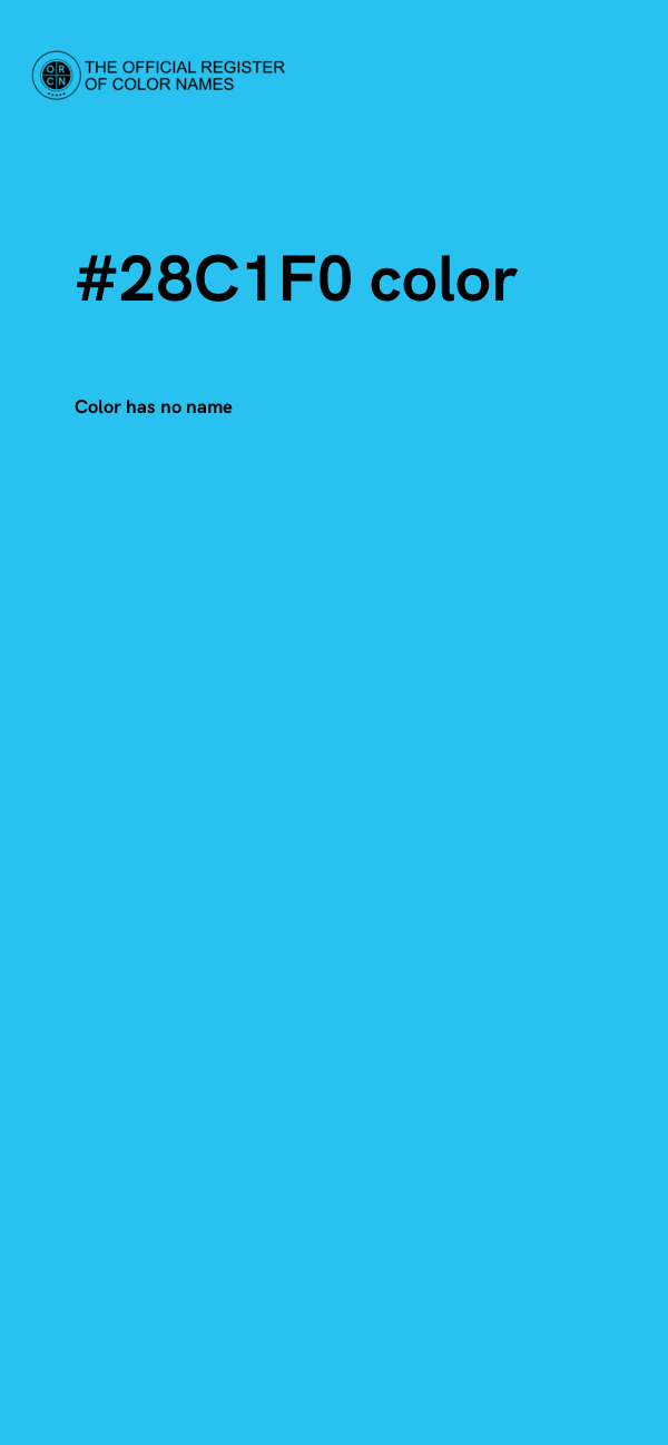 #28C1F0 color image