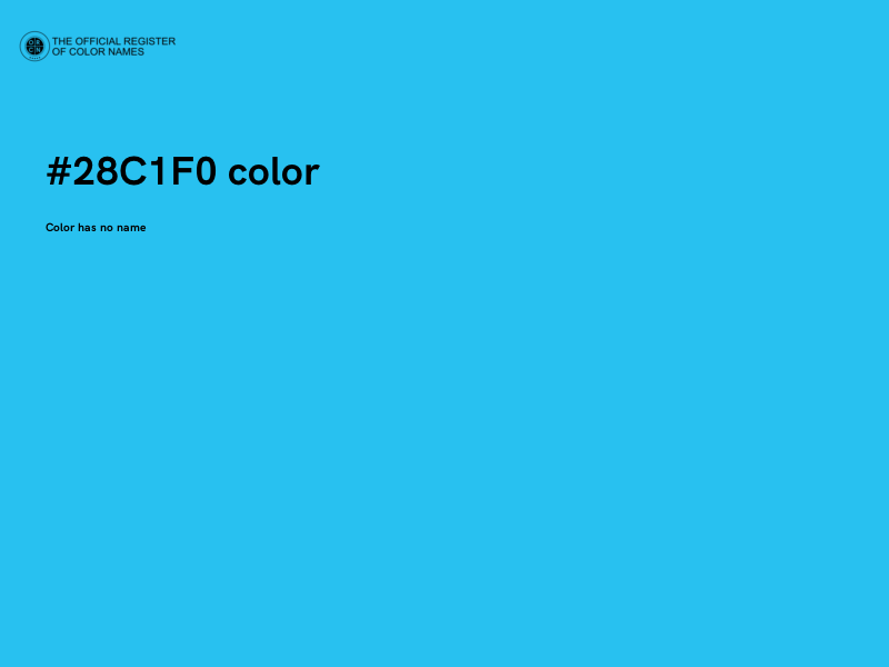 #28C1F0 color image