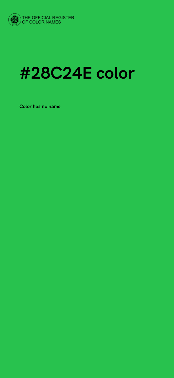 #28C24E color image