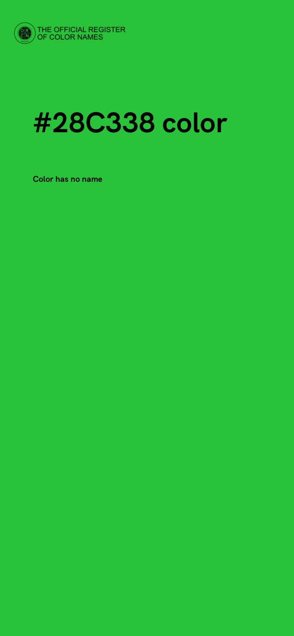 #28C338 color image