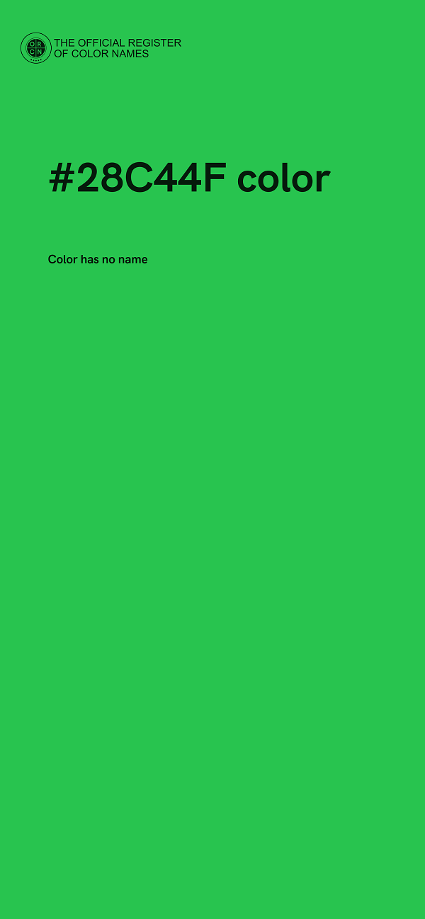 #28C44F color image