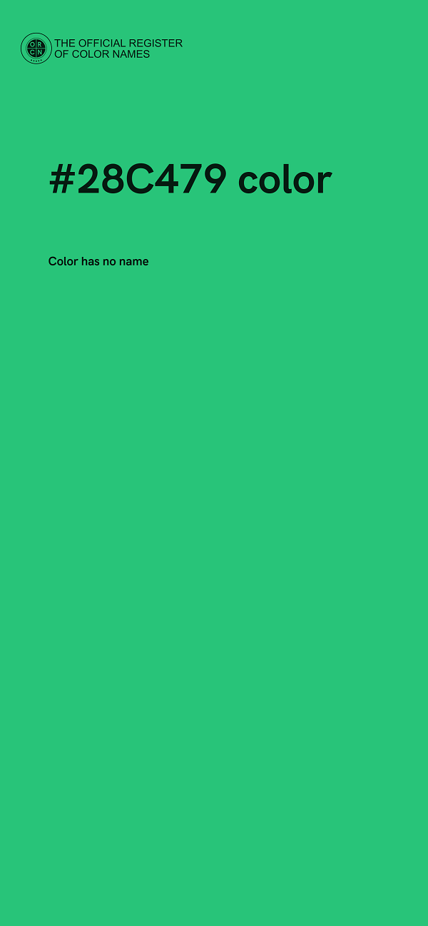 #28C479 color image