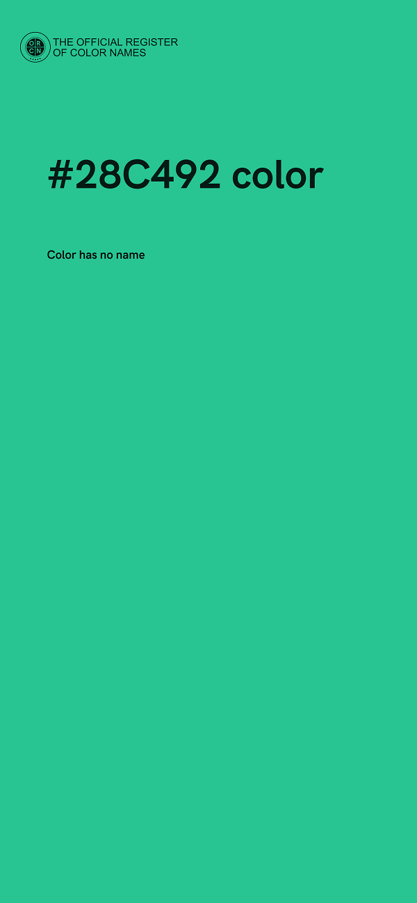 #28C492 color image