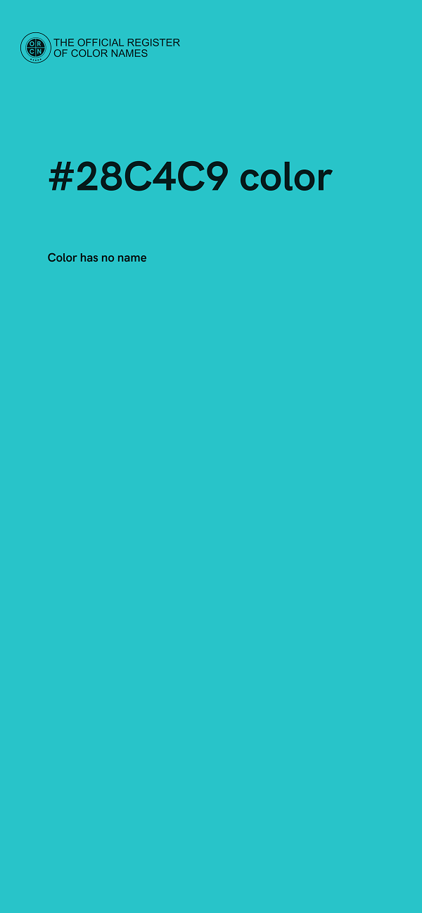 #28C4C9 color image