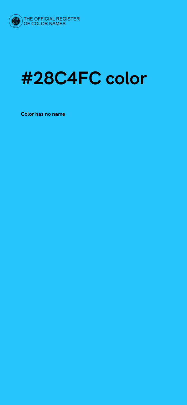 #28C4FC color image