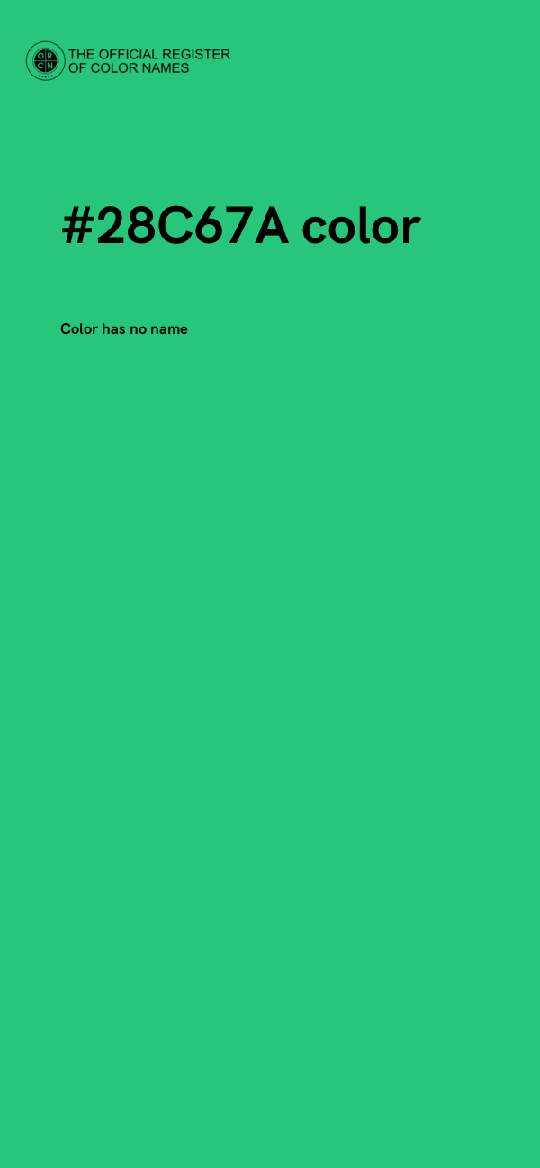 #28C67A color image