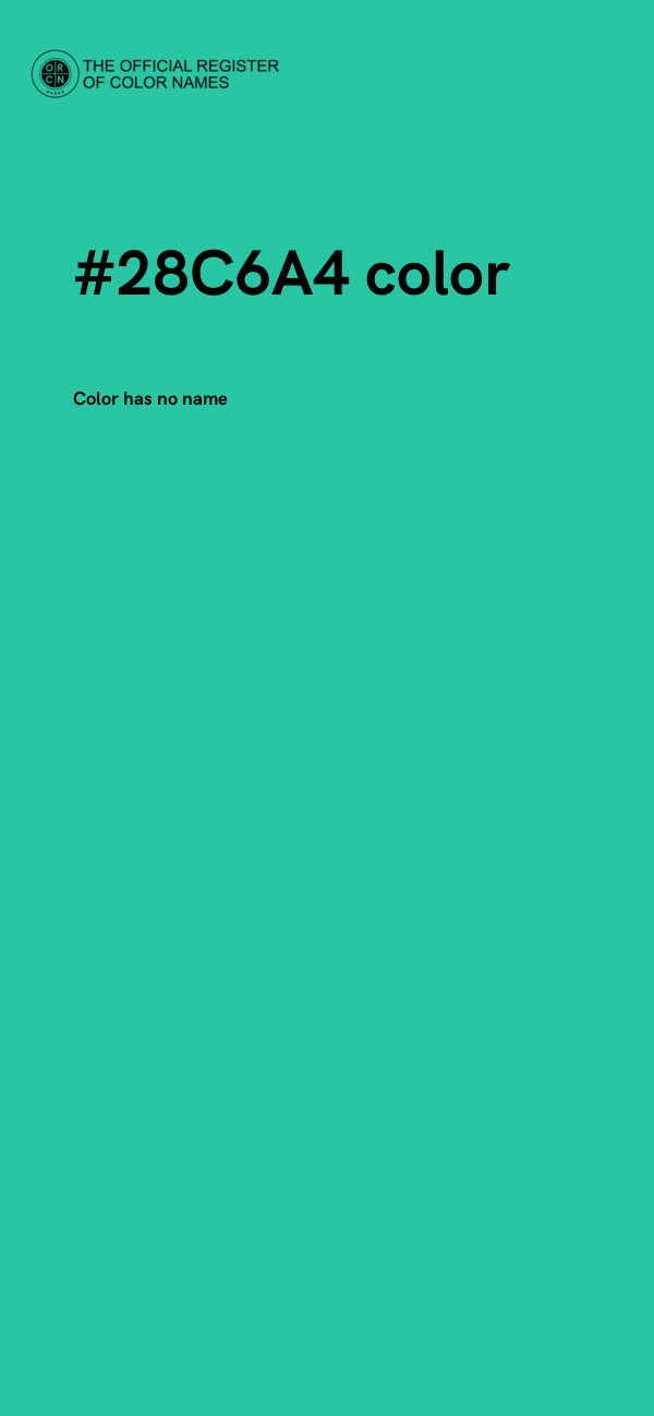 #28C6A4 color image