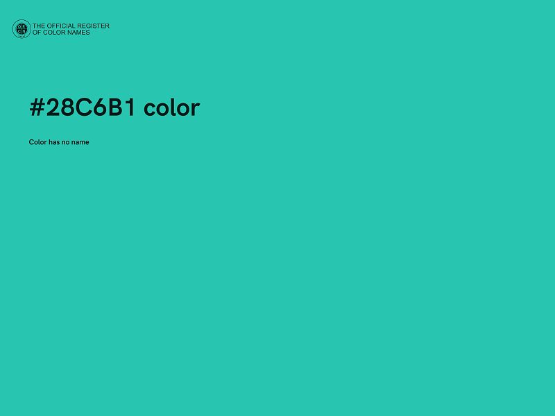 #28C6B1 color image