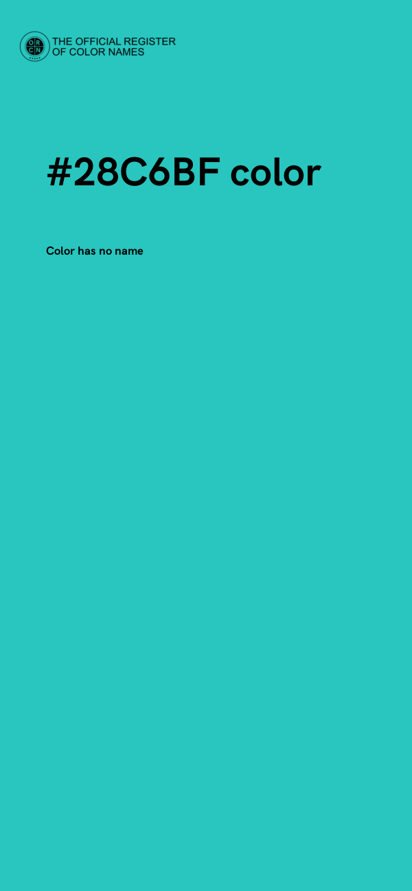#28C6BF color image