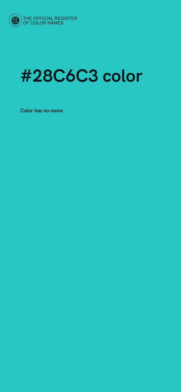 #28C6C3 color image