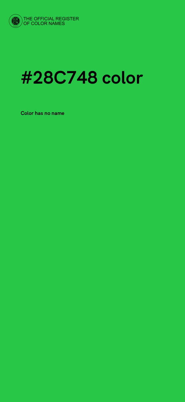 #28C748 color image