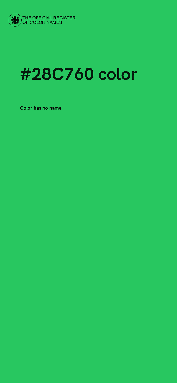 #28C760 color image