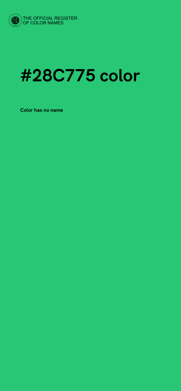 #28C775 color image