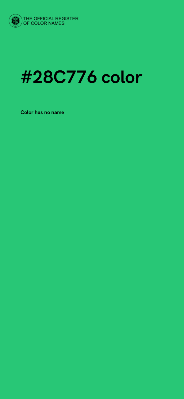 #28C776 color image
