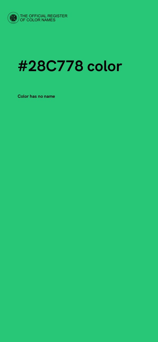 #28C778 color image