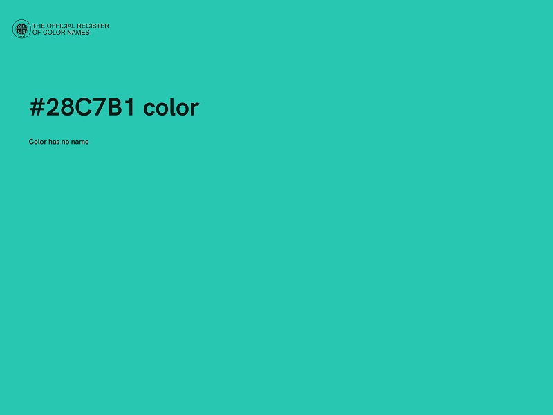 #28C7B1 color image