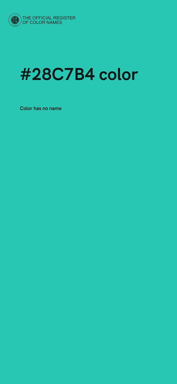 #28C7B4 color image