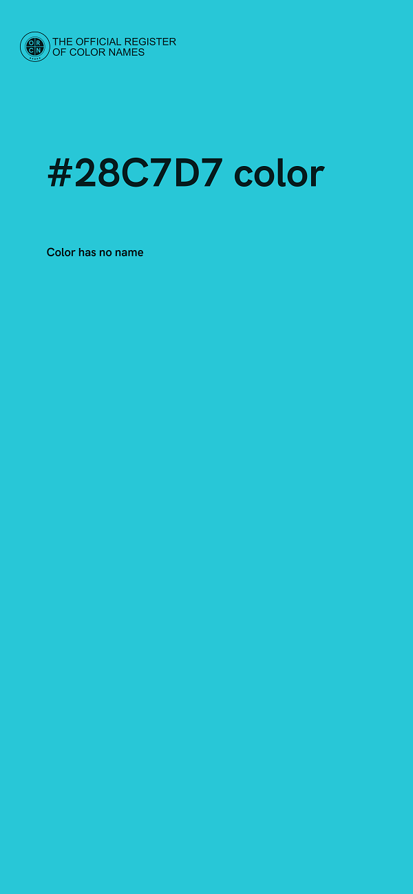 #28C7D7 color image