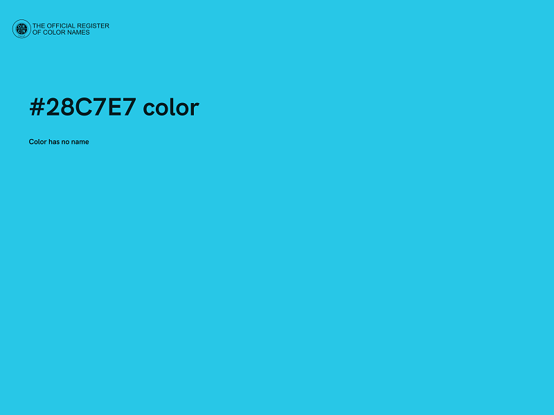 #28C7E7 color image