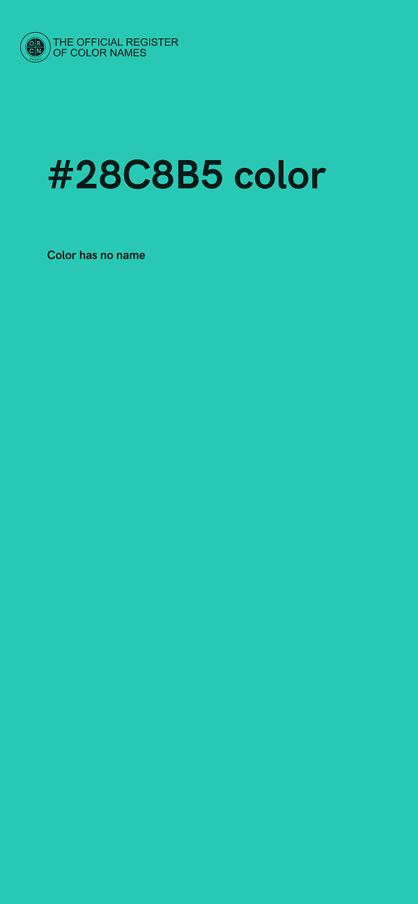 #28C8B5 color image