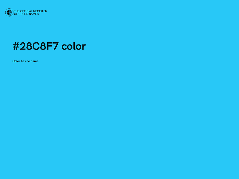 #28C8F7 color image