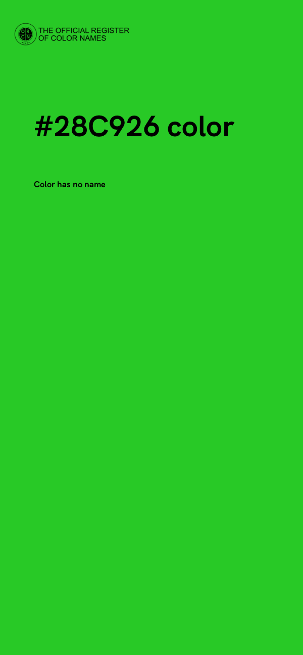#28C926 color image