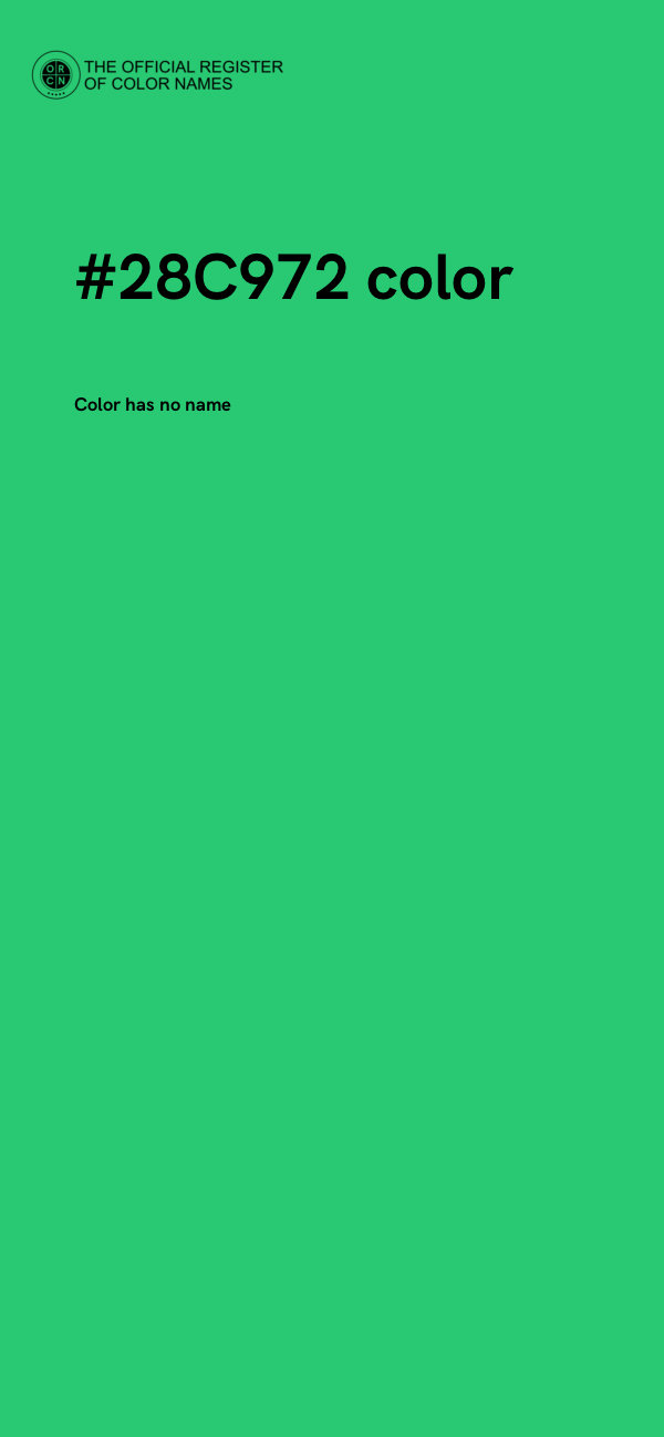 #28C972 color image