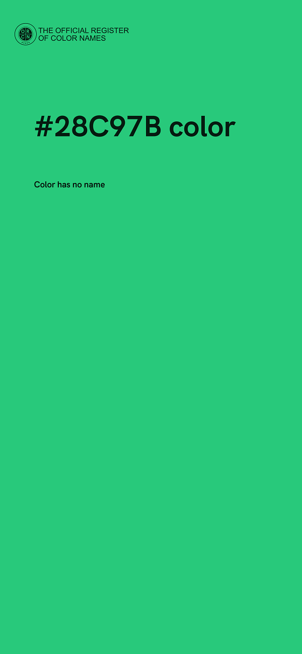 #28C97B color image