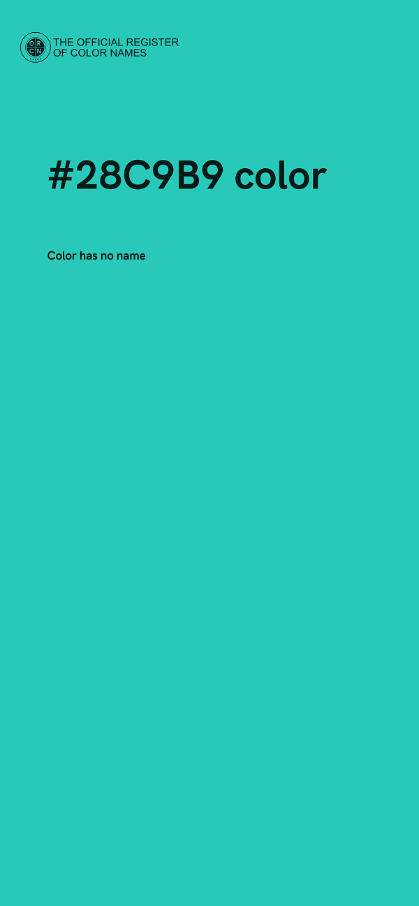 #28C9B9 color image