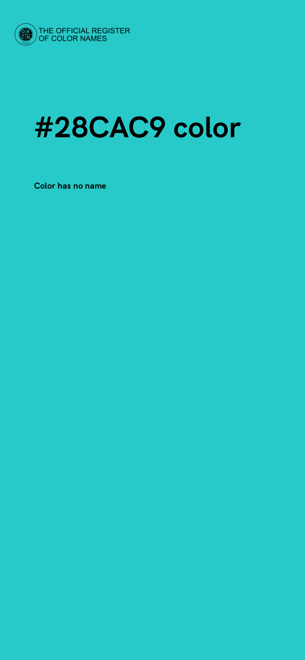 #28CAC9 color image