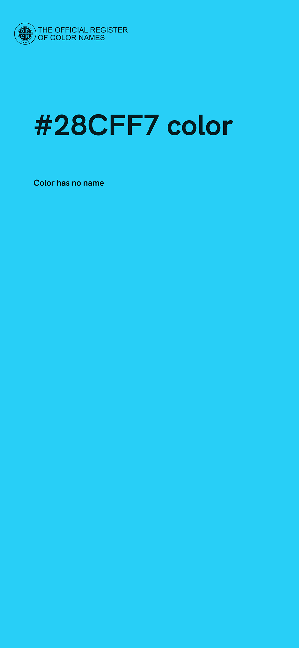 #28CFF7 color image