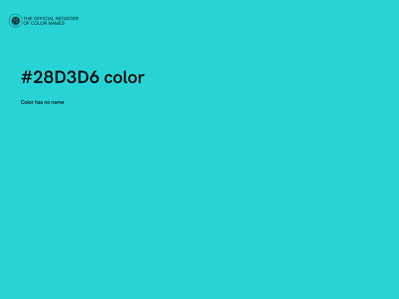 #28D3D6 color image