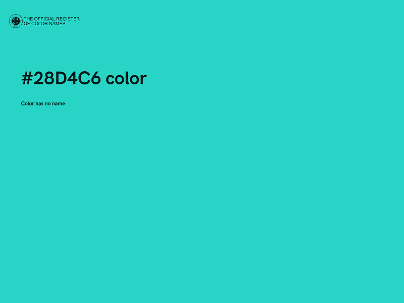 #28D4C6 color image