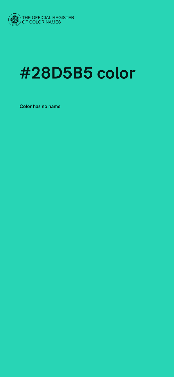 #28D5B5 color image