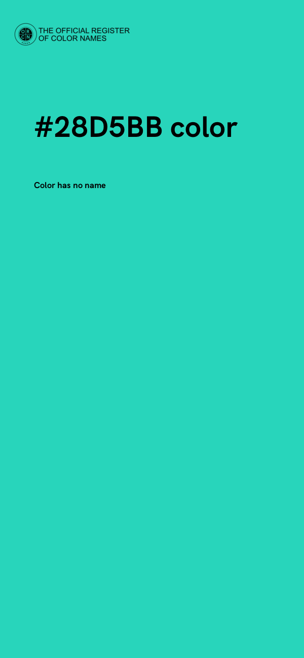 #28D5BB color image