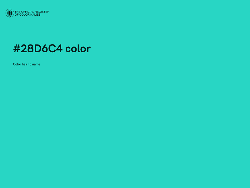 #28D6C4 color image