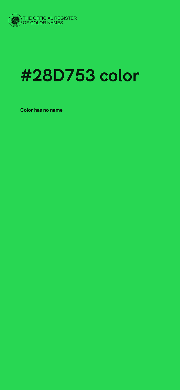 #28D753 color image