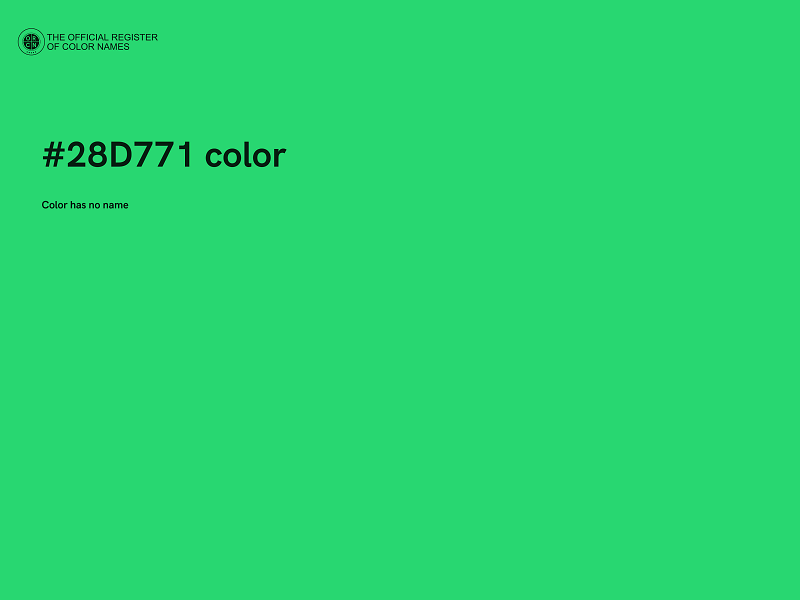 #28D771 color image