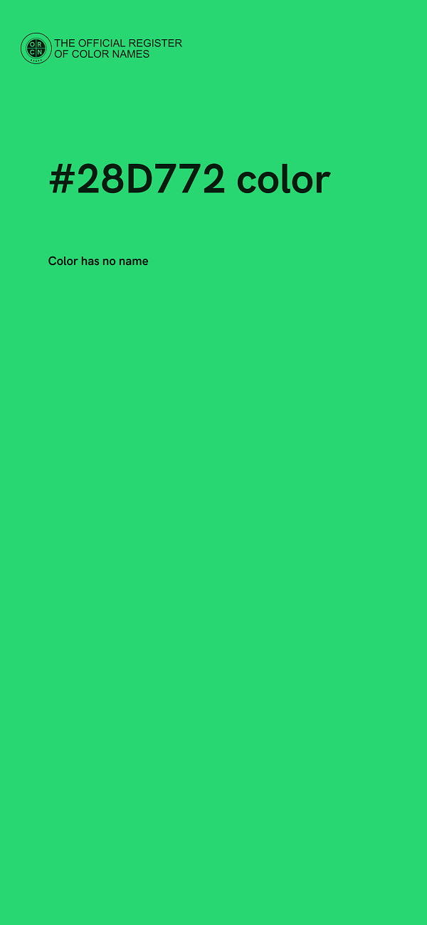#28D772 color image