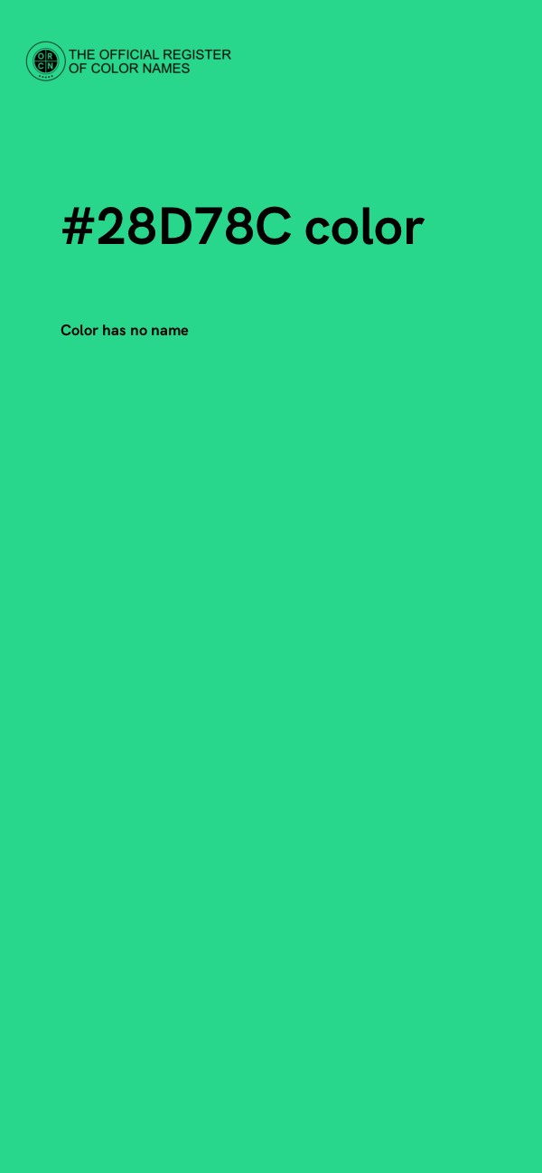 #28D78C color image