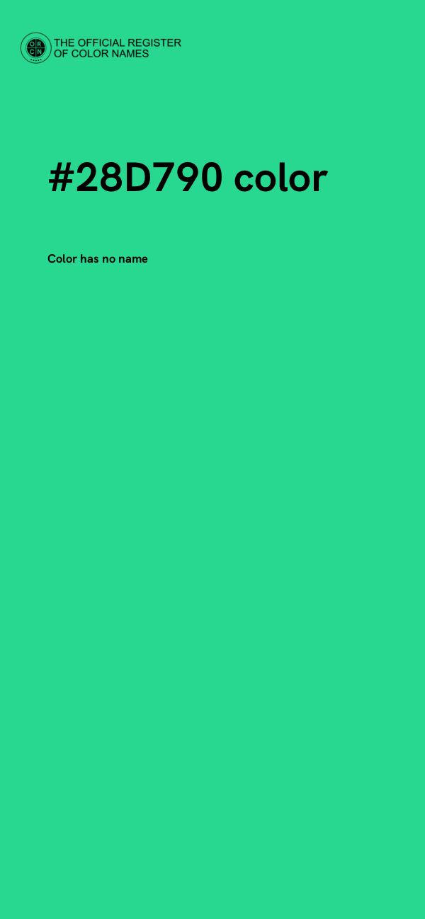 #28D790 color image