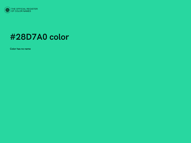 #28D7A0 color image