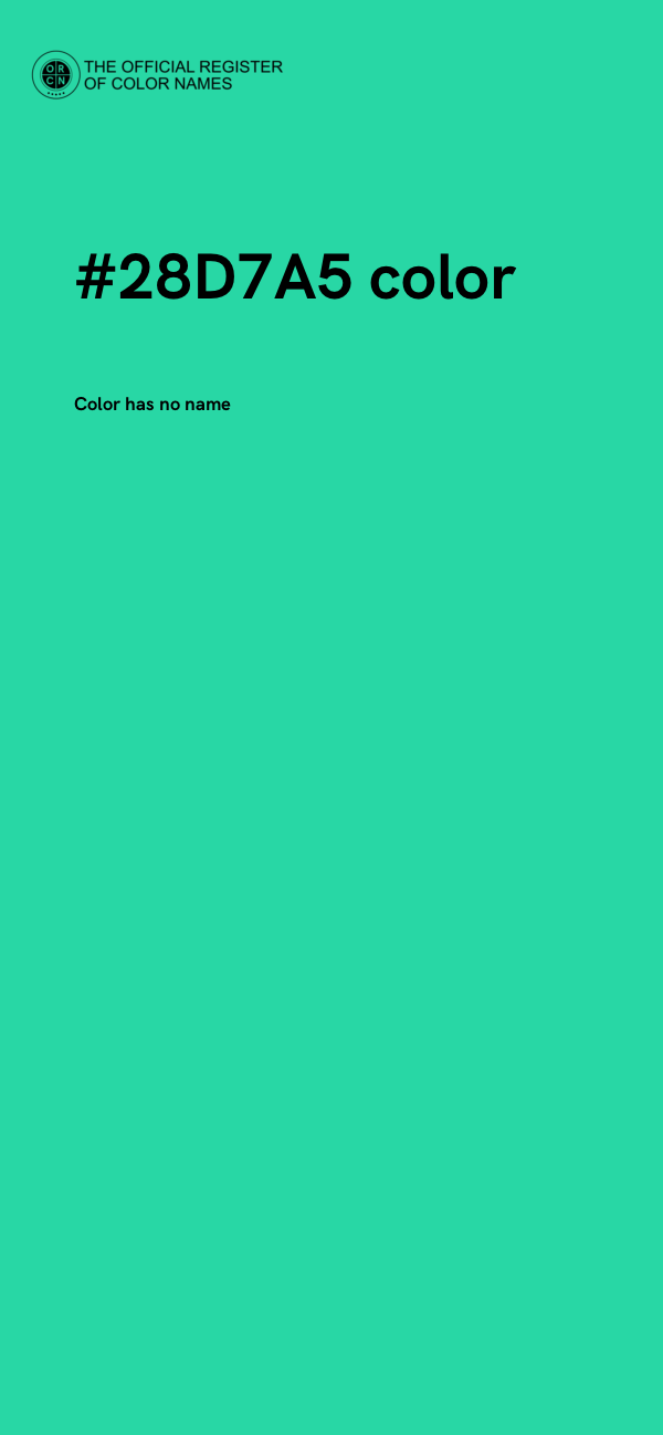 #28D7A5 color image