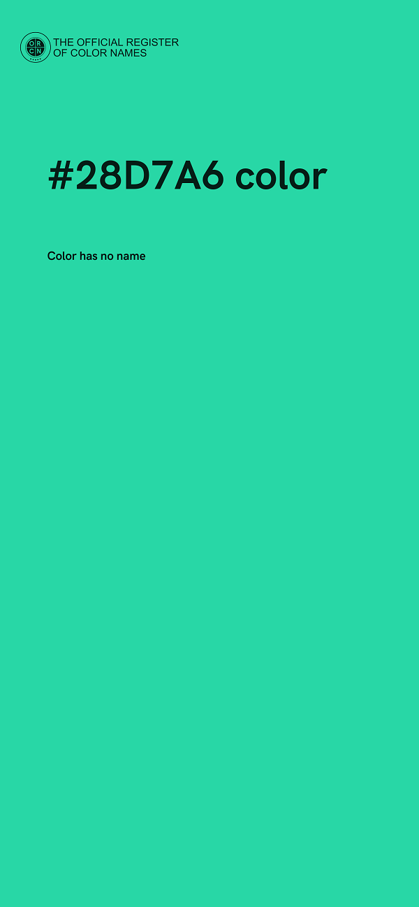 #28D7A6 color image