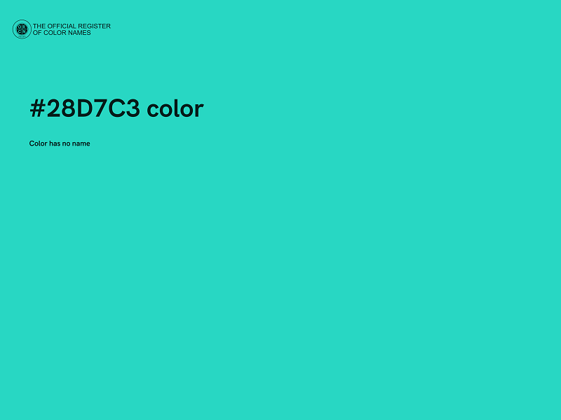 #28D7C3 color image