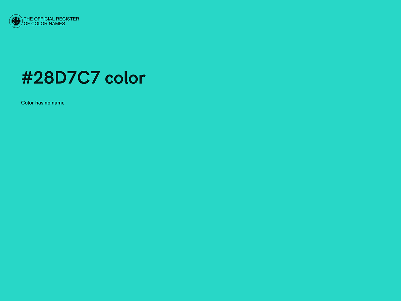 #28D7C7 color image